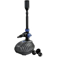 Produktbild von Oase Aquarius Fountain Set Classic 2000 E Wasserspielpumpe für den Teich in Schwarz aus Kunststoff und Edelstahl
