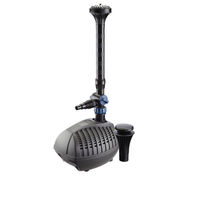 Produktbild von Oase Aquarius Fountain Set Eco 7500 Wasserspiel-Komplettset für den Teich mit Edelstahl-Elementen in Schwarz