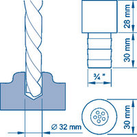 Produktbild von Oase LunaLed 6s LED-Scheinwerfer aus Edelstahl in Grau mit 2 W kaltweiß und IP68 Schutzklasse