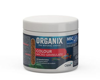 Produktbild von Oase ORGANIX Micro Colour Granulate Fischfutter für kleinere Fischarten 175 ml MSC-zertifiziert - 175 ml