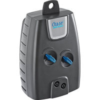 Produktbild von Oase OxyMax 400 Luftpumpe für Fisch Aquarien mit 400 l/h und 2 x 2 m Schlauch