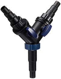 Oase Y-Verteiler 1 1/2 Zoll regulierbar für Teichschläuche Schwarz – Bild 1 von 9