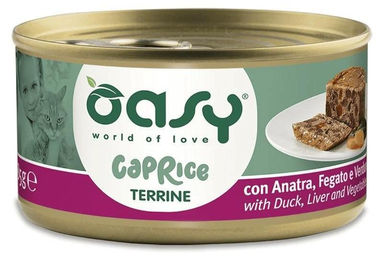 Oasy Caprice Katzen Nassfutter Terrine mit Entenleber und Gemüse 85g – Bild 1 von 1