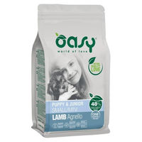 Produktbild von OASY One Animal Protein Trockenfutter für kleine Hunde Welpe und Junior mit Lamm Monoprotein ohne Soja 2,5kg