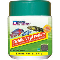 Produktbild von Ocean Nutrition Cichlid Vegi Pellets Fischfutter für Buntbarsche ohne tierisches Protein 100g - 100 g