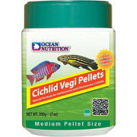 Produktbild von Ocean Nutrition Cichlid Vegi Pellets Medium Fischfutter für Buntbarsche ohne tierisches Protein 200g - 200 g