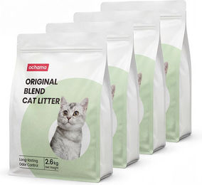 Ochama 4-in-1 Katzenstreu Mischung aus Bentonit und Tofu, schnellklumpend und staubarm, 10,4 kg (4 x 2,6 kg) – Bild 1 von 1