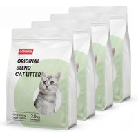 Produktbild von Ochama 4-in-1 Katzenstreu Mischung aus Bentonit und Tofu, schnellklumpend und staubarm, 10,4 kg (4 x 2,6 kg)