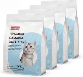 Ochama Cloud Tapioka Katzenstreu Pflanzenbasis unparfümiert 10 kg – Bild 1 von 1
