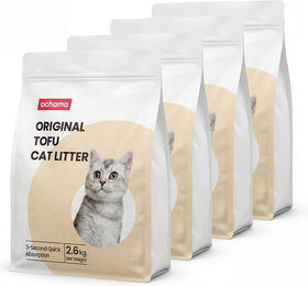 ochama Katzenstreu Tofu 2,0mm staubfrei und spülbar 4 x 2,6kg – Bild 1 von 1