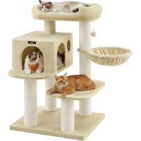 Produktbild von oCreon Katzenkratzbaum mit Aussichtsplattform und Liegefläche aus Sisal in Beige