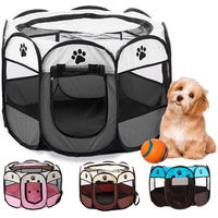 Produktbild von OEM Eingangszwinger für Hunde und Katzen inkl. Spielball grau faltbar 73 x 73 x 43 cm