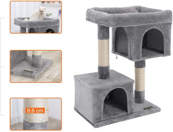OEM Kratzbaum für große Katzen mit 2 Höhlen und Sisal-Elementen 79,6 cm – Bild 1 von 1
