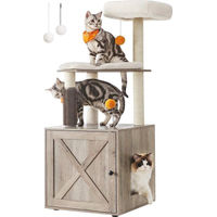 Produktbild von OEM Kratzsäule für Katzen in Grau mit Plüsch, 134cm