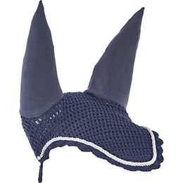 Produktbild von Ohrenhaube FASHION für Pferde in Blau und Silber