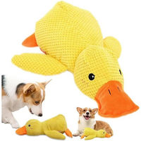 Produktbild von OKWISH Hundespielzeug Ente aus Plüsch mit Quietschfunktion für alle Altersstufen
