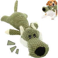 Produktbild von OKWISH Interaktives Hundespielzeug aus Baumwollseil mit Quietschfunktion zur Zahnpflege und zum Stressabbau für kleine und mittelgroße Hunde 1-teilig