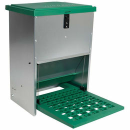 Olba Geflügelfutterautomat mit Trichter und Antischleier-System aus Metall für Hühner – Bild 1 von 7