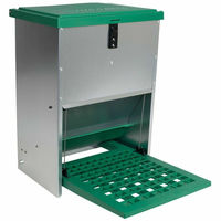 Produktbild von Olba Geflügelfutterautomat mit Trichter und Antischleier-System aus Metall für Hühner