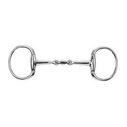 Olivenkopfgebiss aus Edelstahl doppelt gebrochen 14 mm silber – Bild 1 von 1