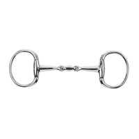 Produktbild von Olivenkopfgebiss aus Edelstahl doppelt gebrochen 14 mm silber