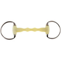 Produktbild von Olivenkopftrense Happy Mouth HM Mullen aus Gummi in Grau und Weiß