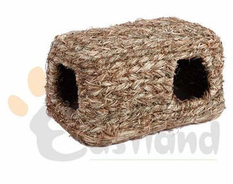 Produktbild von Ollesch Heu-Nest Natur Häuschen aus Heu und Gras 26 x 18 x 11 cm Käfigzubehör