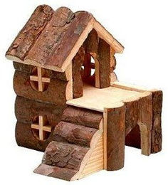 Produktbild von Ollesch Nagerhaus aus Holz in Natur Braun 14 x 13,5 x 15,5 cm