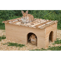 Produktbild von Ollesch Nagerhaus Hagar aus Holz für Meerschweinchen und Kaninchen 40x23x20 cm