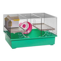 Produktbild von Ollesch Nagerkäfig für Hamster und Mäuse mit Zubehör Grün 49x32,5x29cm aus Kunststoff