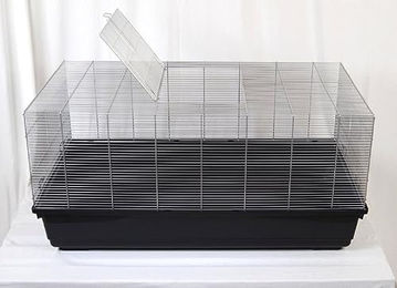 Ollesch Nagerkäfig Sammie aus Draht in Blau und Schwarz 100x55x40 cm – Bild 1 von 3