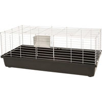 Produktbild von Ollesch Rabbit XXL Kleintierkäfig für Kaninchen und Meerschweinchen aus Metall 120 x 59 x 50 cm Silber/Schwarz