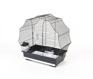 Produktbild von Ollesch Vogelkäfig aus Metall für Vögel Schwarz 48 x 25,5 x 47 cm