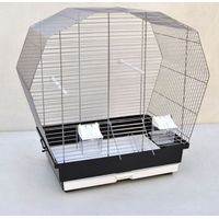 Produktbild von Ollesch Vogelkäfig aus Metall für Wellensittiche und Spatzen in Schwarz 55 cm
