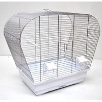 Produktbild von Ollesch Vogelkäfig für Wellensittiche aus Metall in Weiß und Silber 60 cm