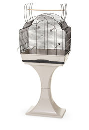 Ollesch Vogelkäfig für Wellensittiche und Kanarienvögel aus Metall mit Ständer und Freisitz – Bild 1 von 2