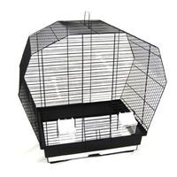 Produktbild von Ollesch Vogelkäfig für Wellensittiche und Spatzen aus Metall Schwarz 57 cm