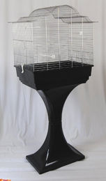 Produktbild von Ollesch Vogelkäfig Sophia mit Ständer aus Metall Schwarz L 57 x B 37 x H 56 cm