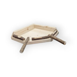 Ollesch Vogelsitzbrett aus Naturholz Größe L 19x19cm – Bild 1 von 3