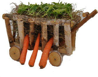 Ollesch XXL Heuraufe aus Naturholz Birke für Meerschweinchen und Kaninchen – Bild 1 von 2