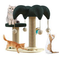 Produktbild von Omgoods 6-in-1 Katzenkratzbaum mit Spielzeug als interaktives Spielcenter für Katzen