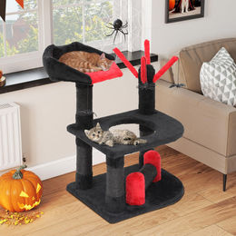 Omgoods Kratzbaum im gotischen Stil Mehrstöckiges Aktivitätszentrum für Katzen – Bild 1 von 1