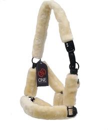 One Equestrian Pferdehalfter aus Nylon in Schwarz oder Beige – Bild 1 von 1