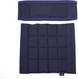One Equestrian Stuhlkissen mit zwei Klettbanden in Blau – Bild 1 von 1