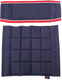 One Equestrian Stuhlkissen mit zwei Klettbanden in Blau – Bild 1 von 1