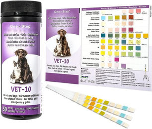 One+Step Urin Teststreifen für Hunde und Katzen zur Prüfung von 10 Gesundheitswerten – Bild 1 von 4