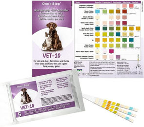 One+Step Urin Teststreifen für Hunde und Katzen zur Prüfung von 10 Gesundheitswerten – Bild 1 von 4