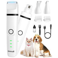 Produktbild von Oneisall Schermaschine 4 in 1 Komplett-Set für Hund und Katze mit Keramikschneiden in Weiß