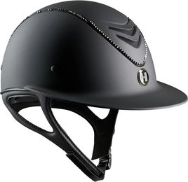Produktbild von OneK Reithelm für Mädchen mit Swarovski Verzierungen Schwarz Größe M/2XL (55/62 cm)
