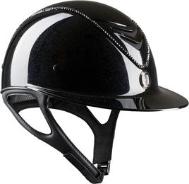 Produktbild von OneK Reithelm für Mädchen Swarowski Lux Shimmer Schwarz Größe M/2XL (55/62 cm)